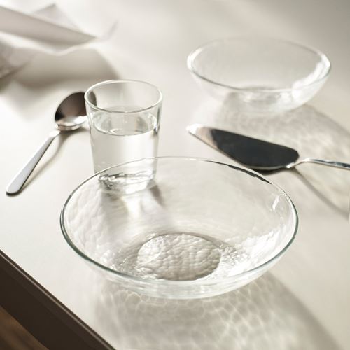 IKEA - STRANDKRABBA, çukur tabak, cam, 19 cm