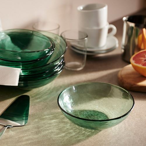 IKEA - STRANDKRABBA, çukur tabak, yeşil, 19 cm