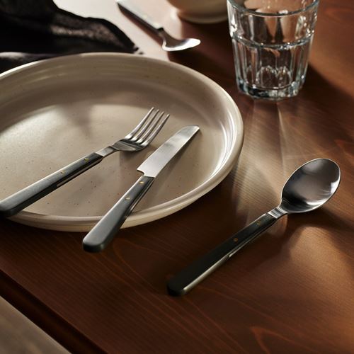 IKEA - DOFTSKÖLD, cutlery for 6 people, black