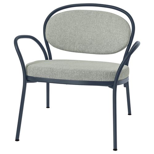 IKEA - ISMANTORP, armchair, black-blue-tibbleby beige-grey