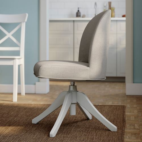 IKEA - ROSENTORP, yemek masası takımı, beyaz-Kilanda açık bej, 4 sandalyeli