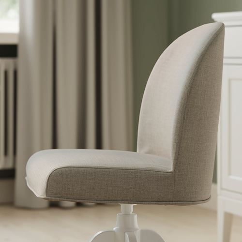 IKEA - ROSENTORP, yemek masası takımı, beyaz-Kilanda açık bej, 4 sandalyeli