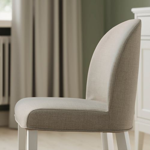 IKEA - ROSENTORP, yemek masası takımı, beyaz-Kilanda açık bej, 4 sandalyeli