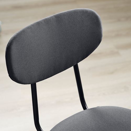 IKEA - SANDSBERG, döşemeli sandalye, antrasit-Remmarn antrasit