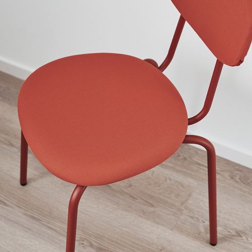 IKEA - SANDSBERG, döşemeli sandalye, kırmızı-kahverengi-Remmarn kırmızı-kahverengi