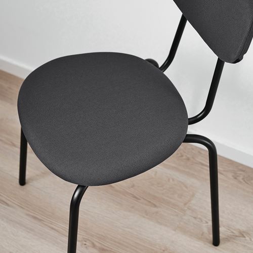 IKEA - SANDSBERG, mutfak masası takımı, siyah-Remmarn antrasit, 2 sandalyeli