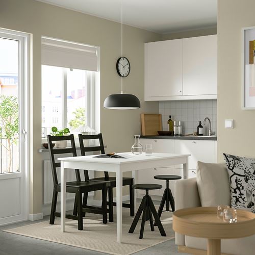 IKEA - RUDSTORP, tabure, siyah, 44-55 cm