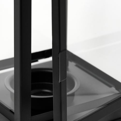 IKEA - BORRBY, lantern, black, 20 cm