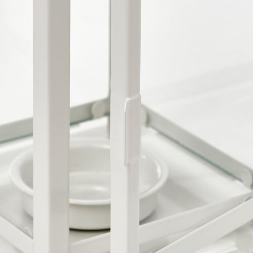 IKEA - BORRBY, lantern, white, 20 cm