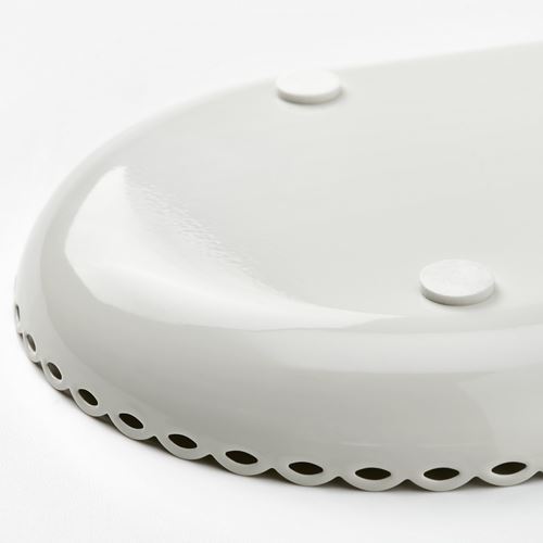 IKEA - TURTURDUVA, candle dish, off white, 45x17 cm