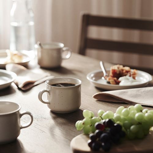 IKEA - DAGGASTER, kupa, noktalı-açık bej, 40 cl