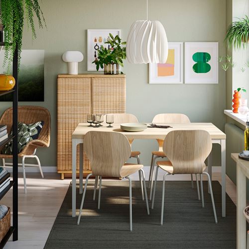 IKEA - SKALSTA, sandalye, meşe kaplama-açık gri/bej