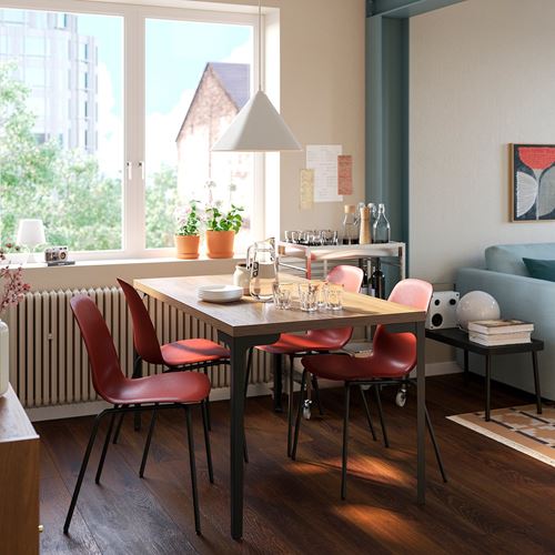 IKEA - SKALSTA, yemek sandalyesi oturma yeri, plastik-kırmızı