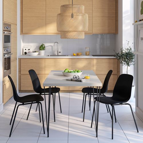 IKEA - SKALSTA, yemek sandalyesi iskeleti, boru şeklinde metal-siyah/gri