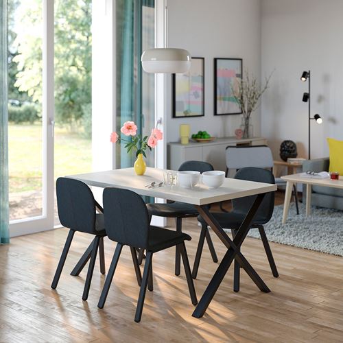 SKALSTA Knaback dark grey-black/grey chair - 49608426 | IKEA