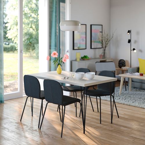 IKEA - SKALSTA, yemek sandalyesi oturma yeri, Knaback koyu gri