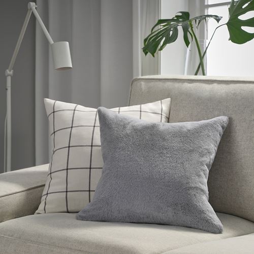 IKEA - ULLGRIMMIA, lace pillow cover, grey, 48x48 cm