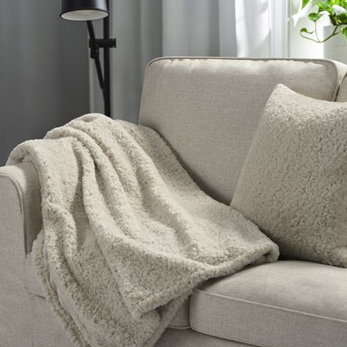 IKEA - NATNAVA, throw, beige, 130x170 cm