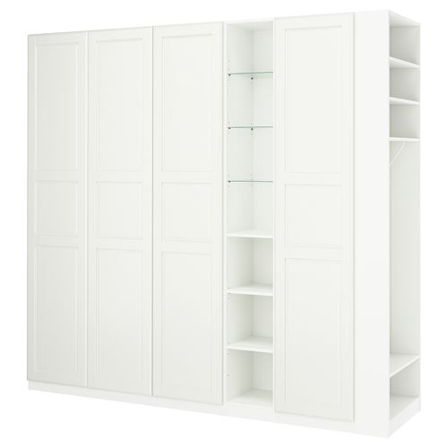 IKEA - PAX/TYSSEDAL, PAX wardrobe, white, 255x60x236 cm