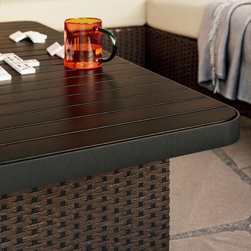 IKEA - VITTSKAR, garden corner seating group, dark grey