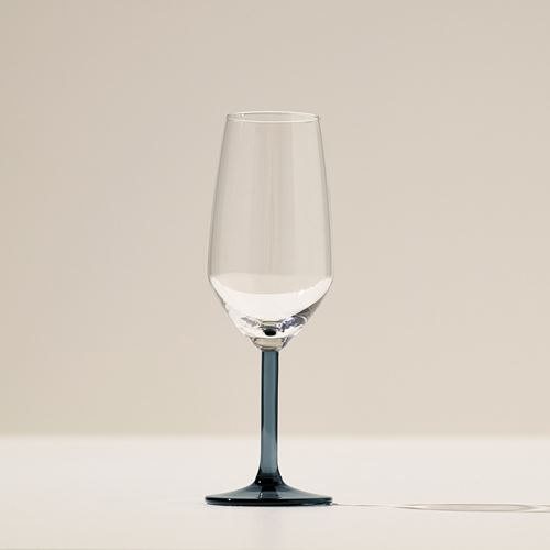 IKEA - RÖDRÄKA, şampanya kadehi, cam-mavi/gri, 25 cl