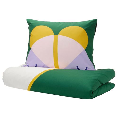 IKEA - GREJSIMOJS, çocuk nevresim takımı, çok renkli, 150x200/50x60 cm