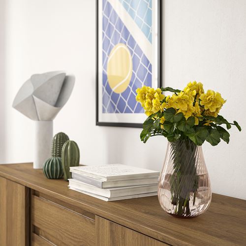 IKEA - PASKÖTRAD, cam vazo, açık kahverengi, 20 cm