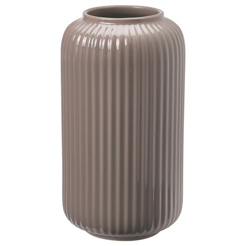 IKEA - STILREN, stoneware plant vase, dark grey/beige, 22 cm