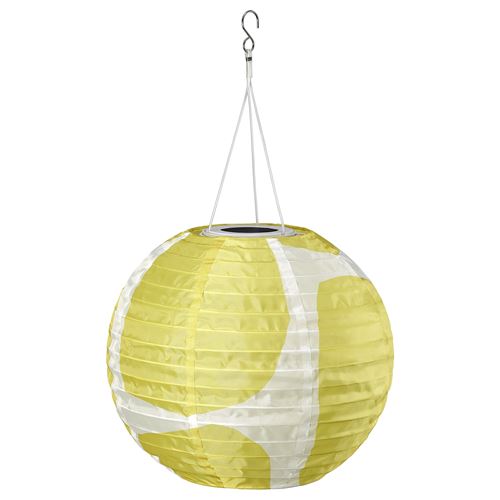 IKEA - SOLVINDEN, LED solar-powered lighting, yellow-grey, 30 cm