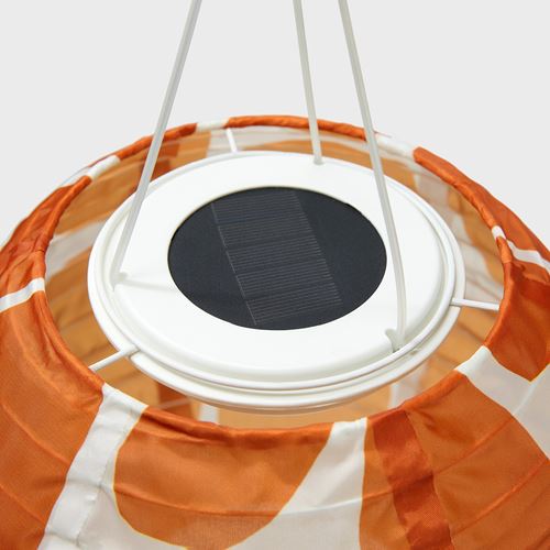 IKEA - SOLVINDEN, LED solar-powered lighting, orange/white, 22 cm