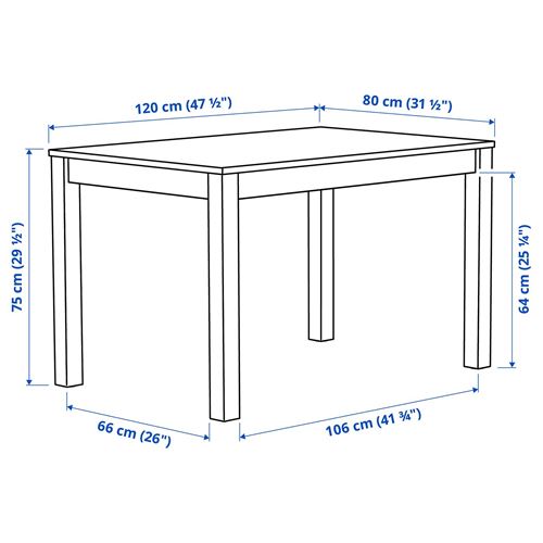 IKEA - ALHULT, kitchen table, beige-brown, 120x80 cm