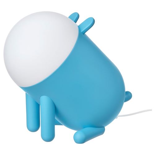 IKEA - GREJSIMOJS, çocuk masa lambası, mavi, 27x30 cm