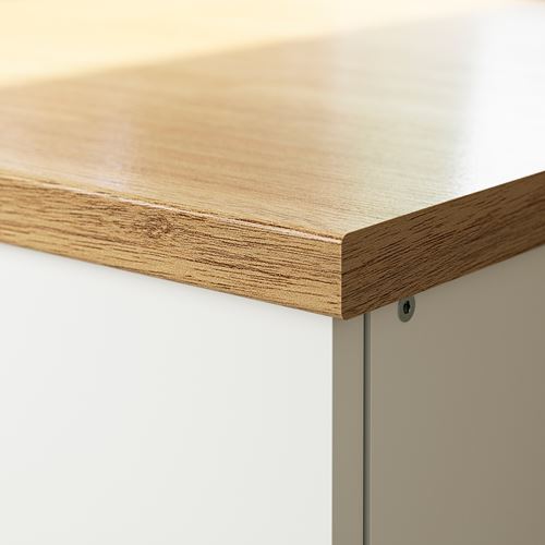 IKEA - KNOXHULT, çekmeceli ve kapaklı alt dolap, beyaz, 180 cm