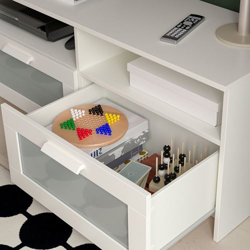 IKEA - BRIMNES, tv storage unit, white, 240x41x190 cm