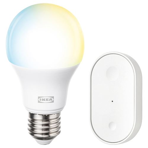 IKEA - KAJPLATS, uzaktan kumanda kiti, beyaz spektrum, E27