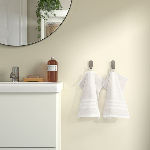 IKEA - BROKGLIM, el havlusu, beyaz, 30x30 cm