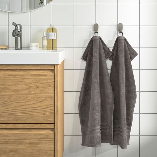 IKEA - BROKGLIM, face towel, grey, 40x70 cm