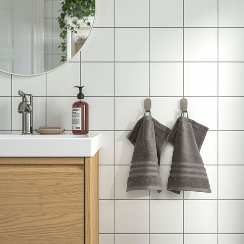 IKEA - BROKGLIM, el havlusu, gri, 30x30 cm