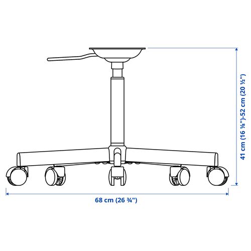 IKEA - ÖRFJALL, çalışma sandalyesi iskeleti, beyaz