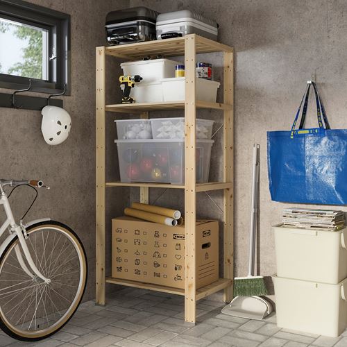 IKEA - HEJNE, shelving unit, pine, 78x50x172 cm