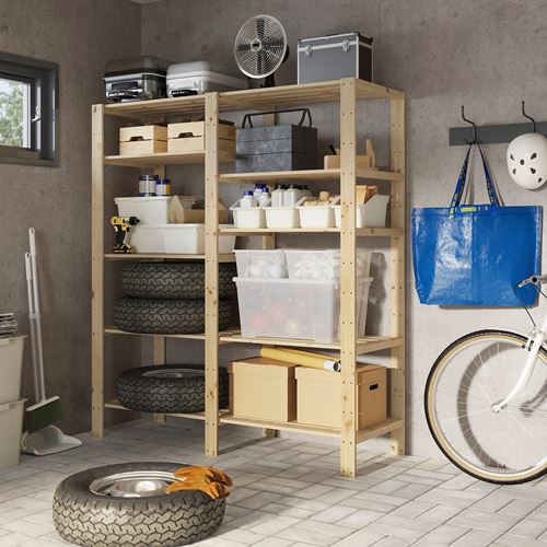 IKEA - HEJNE, shelving unit, pine, 154x50x171 cm