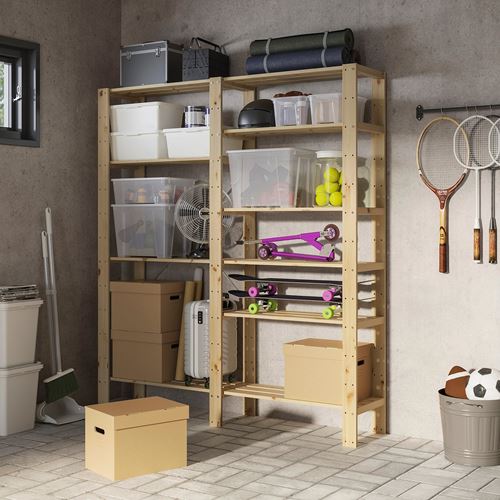 IKEA - HEJNE, shelving unit, pine, 154x31x171 cm