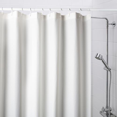 IKEA - BORSTALOE, duş perdesi, beyaz, 180x200 cm