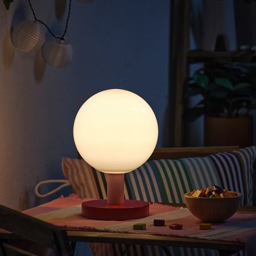 IKEA - SOLVINDEN, LED decoration lighting, red/light pink, 26 cm