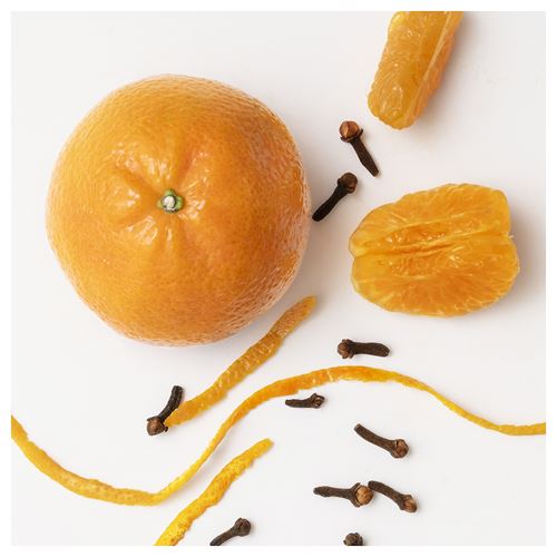 IKEA - HÖKGÖK, scented candle in cup, orange, 12 hr