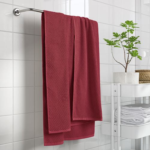 IKEA - GULVIAL, banyo havlusu, koyu kırmızı, 100x150 cm