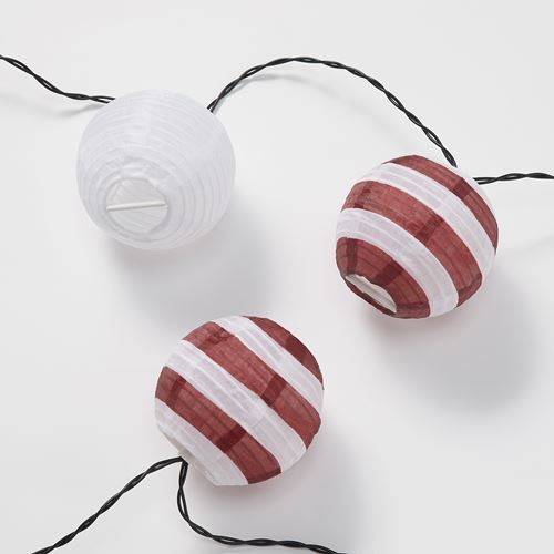 IKEA - SOLVINDEN, lighting chain, white/red