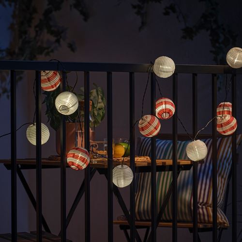IKEA - SOLVINDEN, lighting chain, white/red