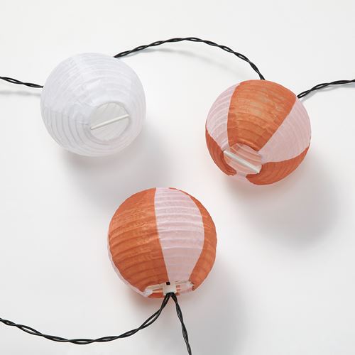 IKEA - SOLVINDEN, lighting chain, orange/pink