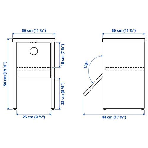 IKEA - IKEA PS 2026, komodin, çam, 30x30x50 cm